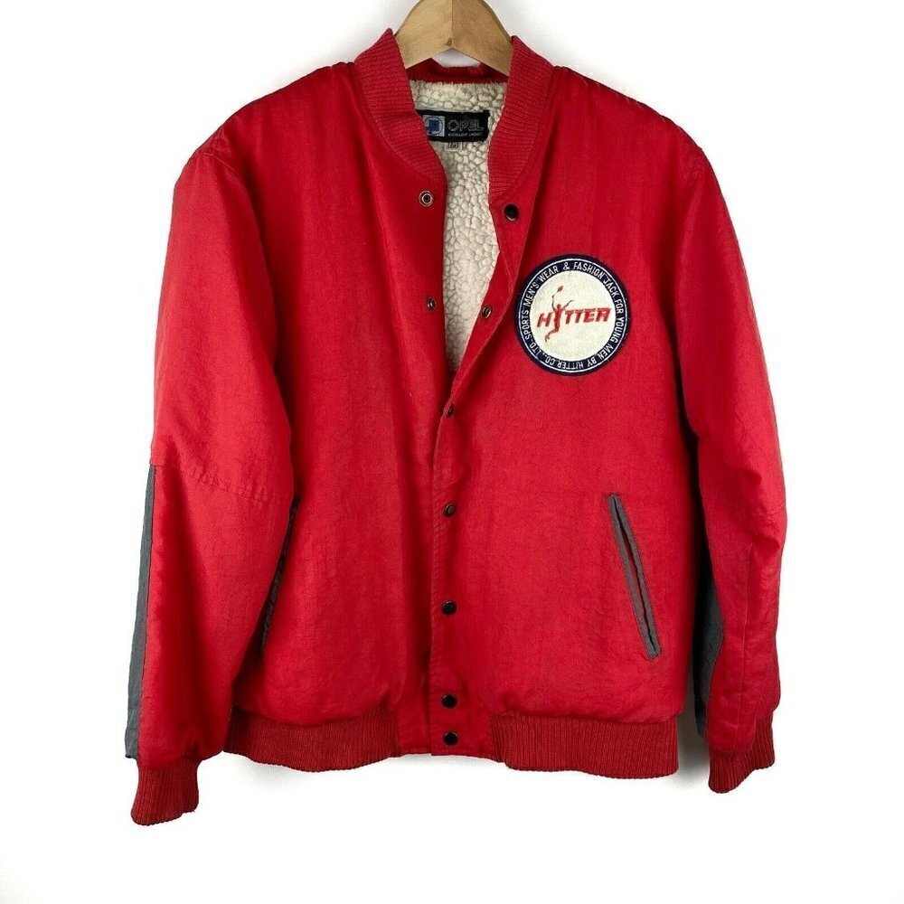 Vintage OPEL Red Varsity Bomber Jacket